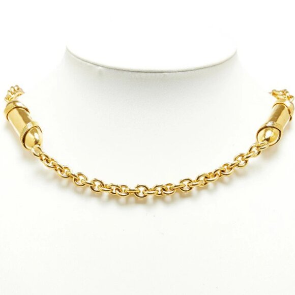 CHANEL Toggle Long Chain Necklace 33" Gold Tone Auth - Picture 1 of 8